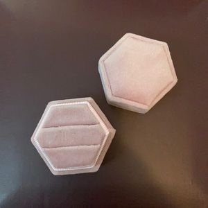 Blush velvet ring box